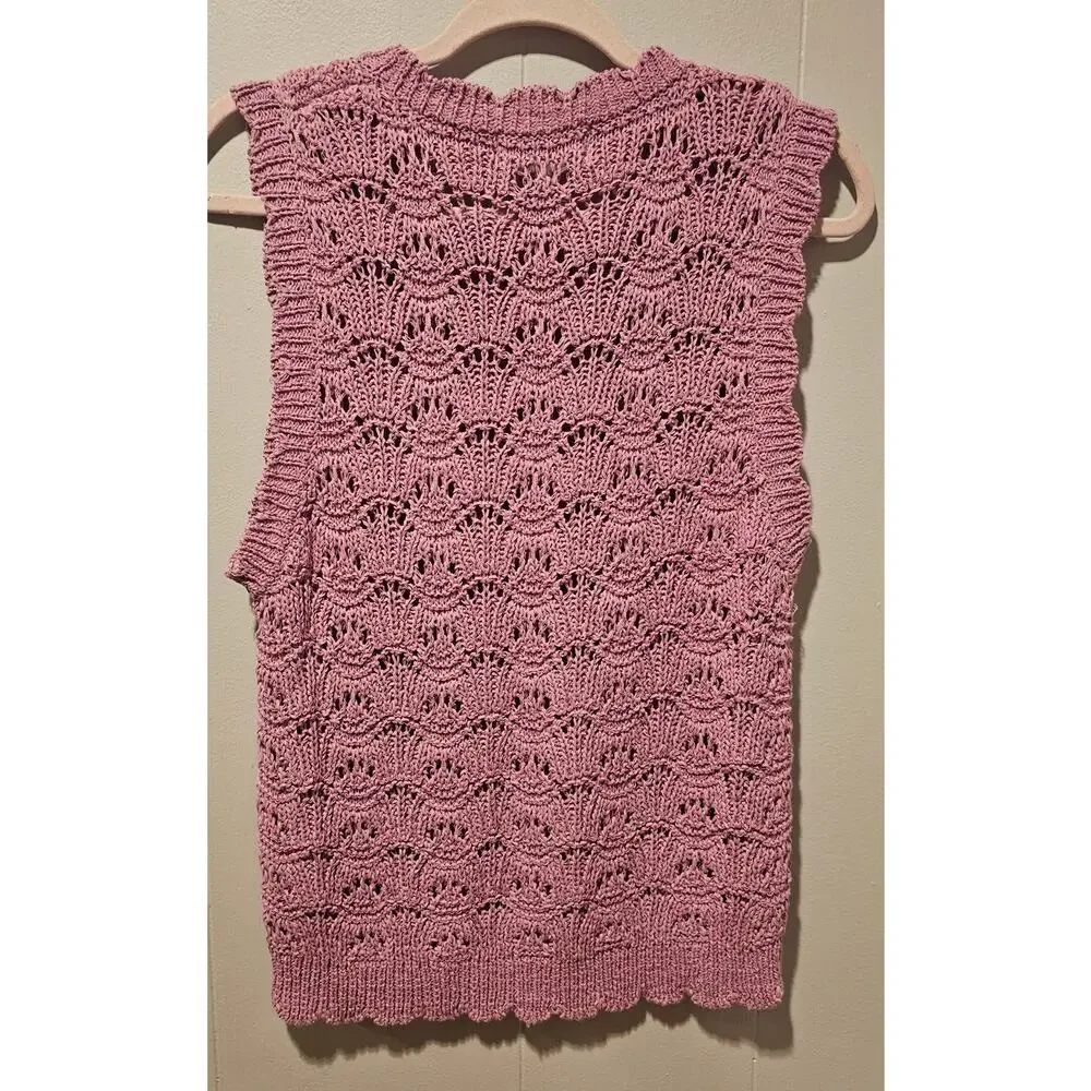 Heartloom Knit Vest, Sweater , Larissa Tank, New, Cotton Blend, Womens Size L